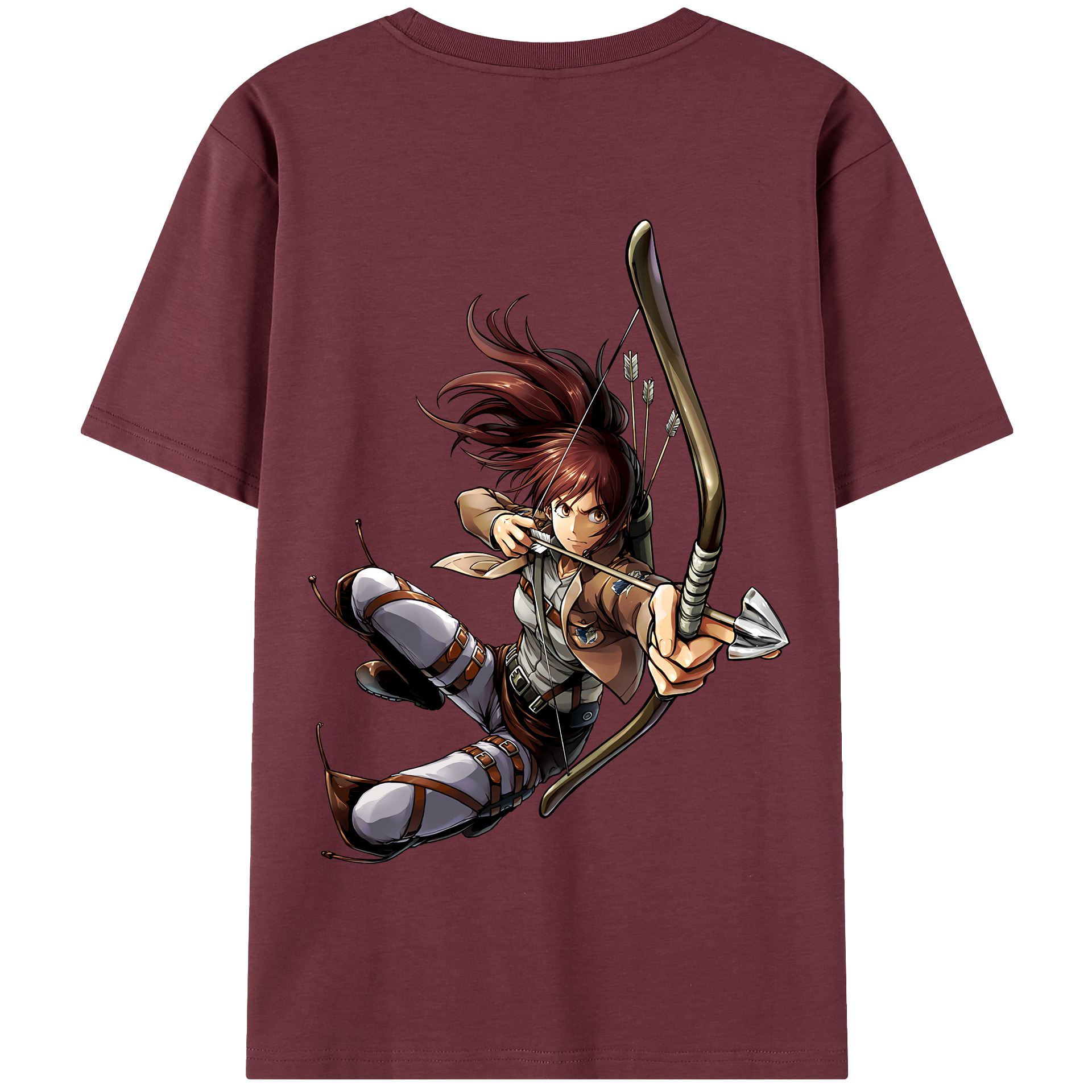 （画像用） 進撃の巨人 サシャ·ブラウス Attack on Titan Sasha Blaus 綿100％半袖Tシャツ（背面プリント）